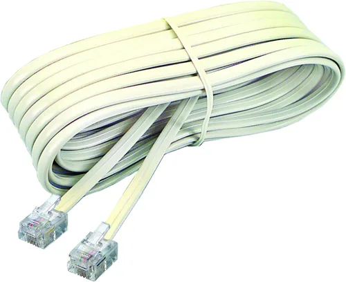 Vista 2 de Softalk 48106 - Cable de línea telefónica de 7 pies, color marfil, accesorio para teléfono fijo