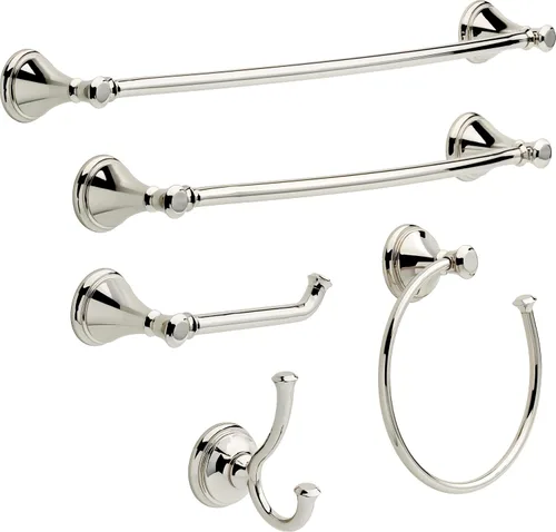 Vista 3 de Delta Faucet Cassidy. Estante de vidrio con barra, de 24 pulgadas., 79710-PN