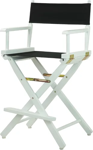 Vista 80 de Casual Home - Silla de director de 18 in, marco negro, lona negra, altura clásica Marco negro - Madera maciza