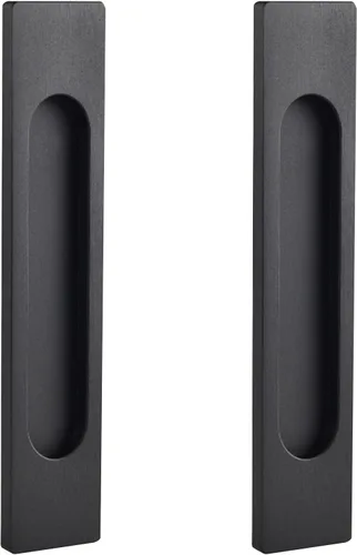 Vista 25 de MOROBOR Tiradores de puerta corredera ovalados autoadhesivos de 7.087 in, 2 manijas de aleación de aluminio sin perforaciones para puertas Bronce