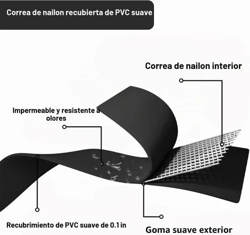 Vista 3 de ZALER Correa Larga para Perro Impermeable Correas de Entrenamiento 50ft 30ft 20ft 15ft 10ft 6ft, A Prueba de Olores Correa Larga de Llamada con Negro
