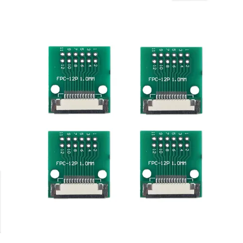 Vista 16 de MTCELL 6 unids FFC FPC PCB Converter Board 4 Pin 0.039 in Pitch to Dip 0.100 in para FCC Cable Par Extender Adaptador