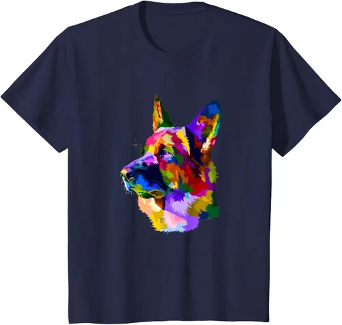Vista 82 de Camiseta para dueño de perro de pastor alemán, Negro