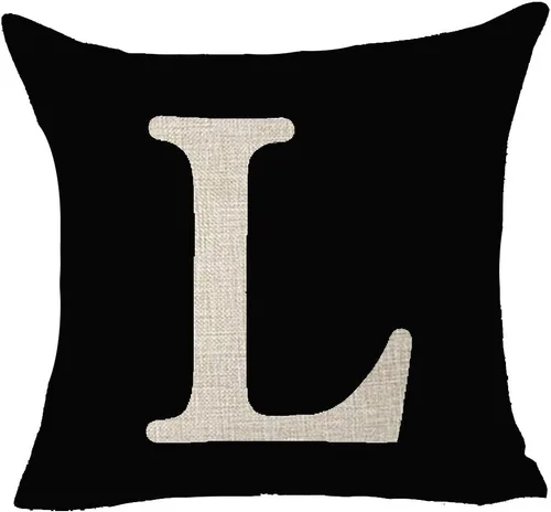 Vista 2 de Juego de 4 fundas de cojín decorativas de lino y algodón con fondo negro de perro carlino inglés de 18 x 18 pulgadas