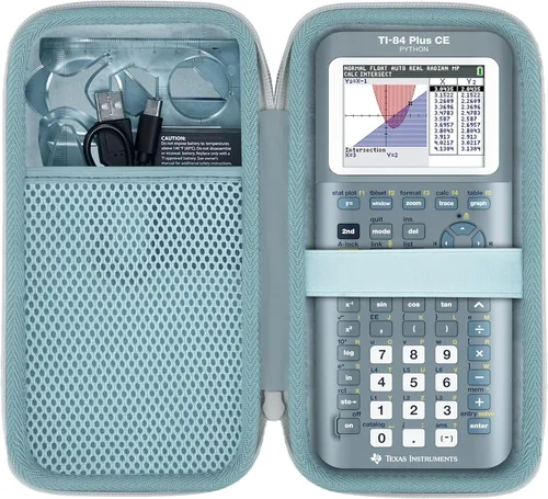 Vista 15 de co2CREA Estuche de transporte para Texas Instruments TI-84 Plus CE Python mejorado/TI-84/TI-Nspire CX II CAS/TI-Nspire CX II/TI-83 Plus/TI-89
