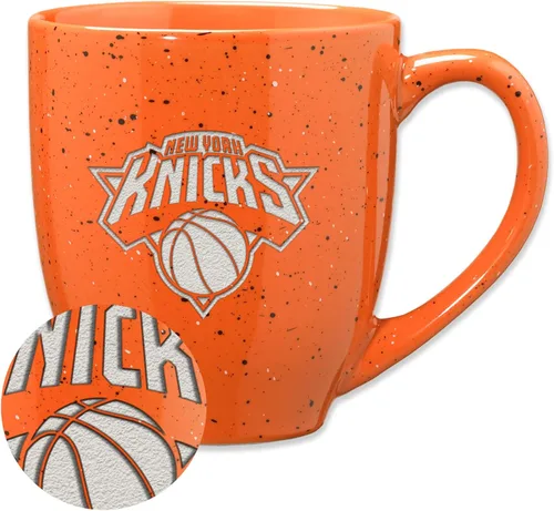 Vista 64 de Rico Industries NBA 16 oz Team Color Laser Engraved Speckled Ceramic Coffee Mug 3-Color del