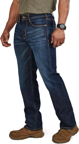 Vista 7 de 5.11 Tactical Defender-Flex Jeans de bota recta para hombre, tejido elástico mecánico, bolsillos clásicos, estilo 74477