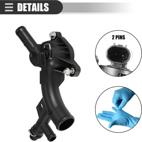 Vista 5 de Motoforti Salida de agua para carcasa del refrigerante del motor, manguera de refrigerante del motor, para Chevrolet Cruze 2011-2016, caucho ABS
