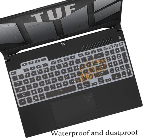Vista 3 de Cubierta de teclado para ASUS TUF Gaming F15 FX507ZM/ZC FX507VU FA507UI/UV/UU, TUF Dash 15 FX517ZM, TUF A15 FA507UI/UV/UU, TUF A16 FA617NS/XS/XT
