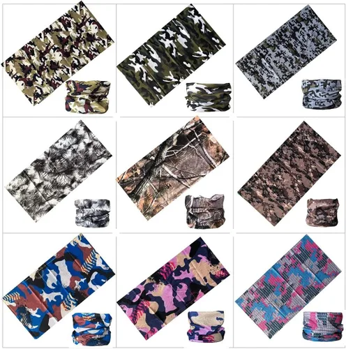 Vista 2 de KINGREE 9PCS Outdoor Magic Scarf UV Resistence Elastic Seamless Bandana