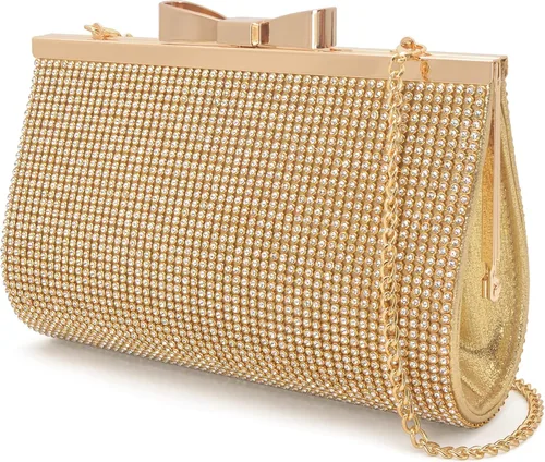 Vista 13 de Bolso de mano de noche para cóctel, baile de graduación, cristales brillantes con diamantes de imitación para novia y dama de honor, boda, fiesta