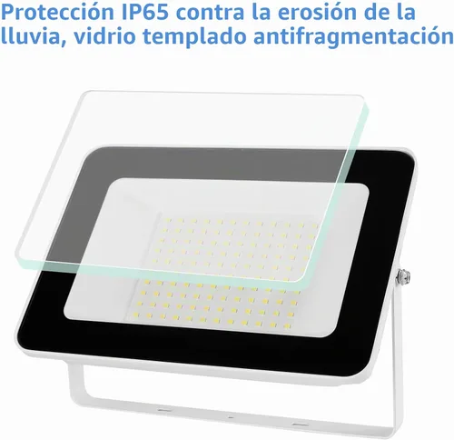 Vista 3 de UFOND - Luces de inundación LED de 10000 lúmenes, reflectores impermeables para exteriores de 100 W Paquete de 2, ángulo de iluminación ajustable