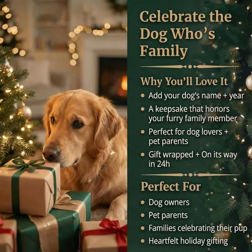 Vista 8 de Adorno de perro Labrador negro personalizado 2026 Personalizado las 24 horas, adornos de Navidad para mascotas grabados con láser para árbol