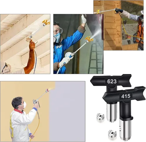 Vista 5 de 5 puntas de pulverización reversibles, puntas de boquilla de pulverización sin aire, con filtros de pistola pulverizadora, piezas de repuesto