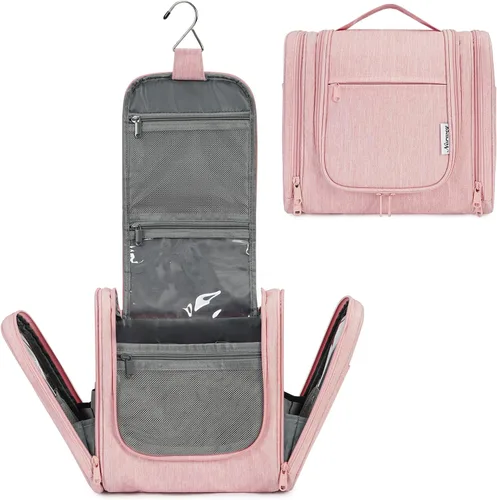 Vista 13 de Bolsa de Aseo Colgante Narwey para Mujeres, Organizador de Maquillaje de Viaje, Bolsa de Artículos de Aseo para Cosméticos, Accesorios Esenciales