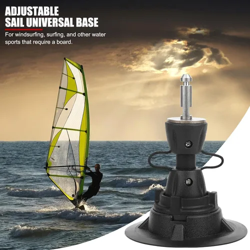 Vista 2 de Base de mástil de windsurf ajustable, junta universal de rotación de 360 grados, para equipo de windsurf, mástil, pluma de vela y tabla