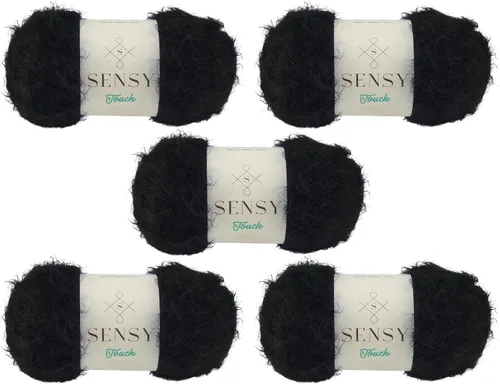 Vista 41 de Sensy Touch - Ovillo de lana, 3.5 onzas, 268 yardas, calibre 3 claro (blanco)