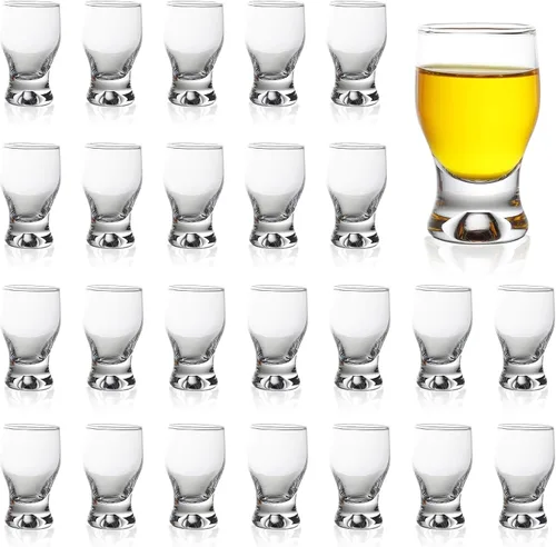 Vista 8 de QUAFFER Vasos de chupito (juego de 4) – Elegantes vasos de chupito transparentes de 2 onzas – Vodka clásico de whisky vodka tequila Jerez Brandy