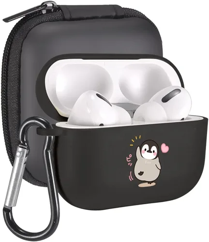 Vista 42 de Funda de mariposas rosas para AirPods Pro con llavero, diseño de animales lindos funda protectora de TPU suave compatible con AirPods Pro Charging