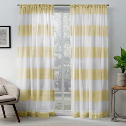 Vista 11 de EXCLUSIVE HOME Darma - Par de paneles de cortinas de lino transparente con bolsillo para barra, 50 x 84 pulgadas, color negro perla