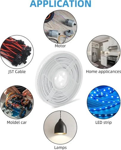 Vista 14 de RGBZONE - Cable de extensión de 2 pines para cableado LED doméstico, 0-3A