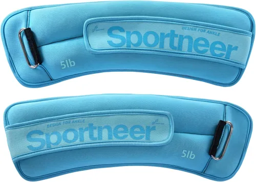 Vista 20 de Sportneer Pesas de tobillo de 0.5/1/2/3/5 libras, 1 par de pesas de muñeca y pierna para mujeres, hombres, niños y niños con correas ajustables