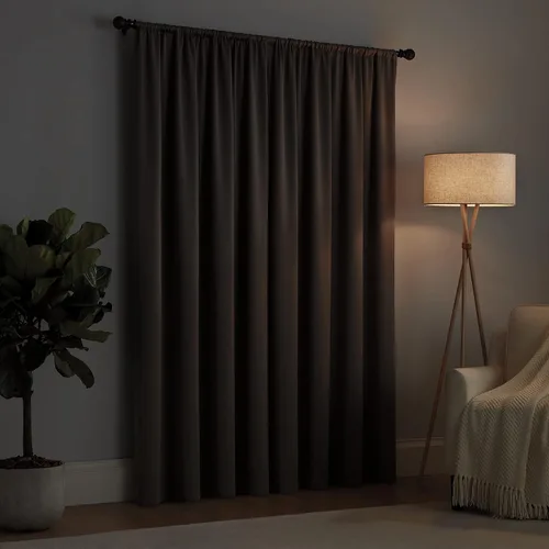 Vista 8 de Eclipse Thermapanel Cortina lisa de ventana moderna para oscurecer la habitación, con bolsillo para cortinero, para dormitorio (1 panel), 54 x 63