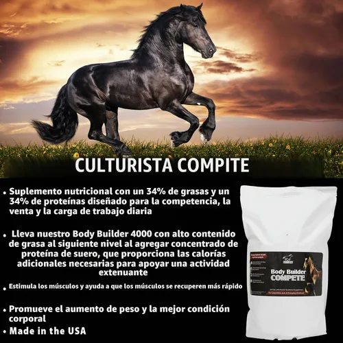 Vista 3 de Pennwoods Body Builder Compete Horse Suplemento de aumento de peso bolsa de 11 libras