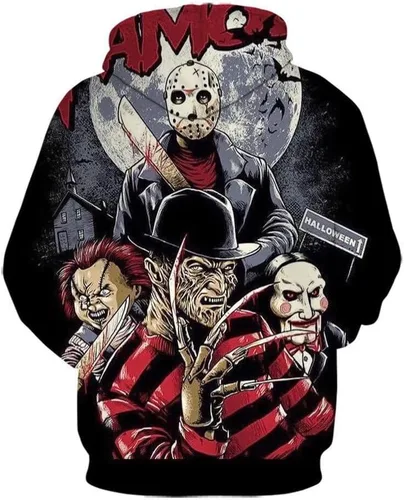 Vista 2 de CHLOBLOM Jason Voorhees - Disfraz de Michael Myers con capucha 3D
