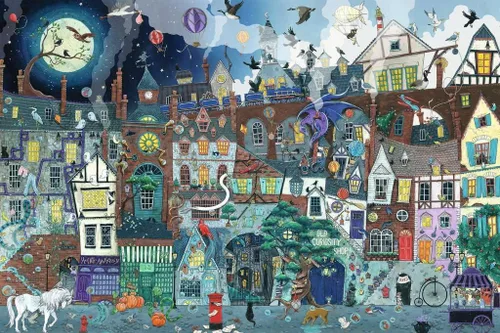 Vista 2 de Ravensburger - Fantasy Street - Rompecabezas de 5000 piezas - Imágenes impresionantes - Hermoso e intrincado - Feria callejera victoriana antigua