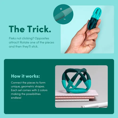 Vista 5 de Speks Fleks - Juguete magnético de silicona flexible, divertido juguete de escritorio para adultos y adolescentes a partir de 14 años, artilugio