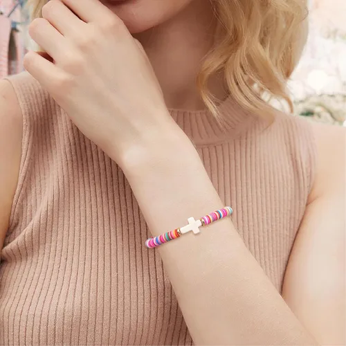 Vista 13 de Regalos navideños para niños, niñas adolescentes, mujeres, linda pulsera de cruz para niñas, regalos de Navidad cristianos para mujeres, ideas