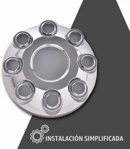Vista 6 de PIT66 4 tapas de 8 lengüetas, tapa central de rueda de 17 pulgadas, tapas centrales cromadas para Dodge RAM 1500 2006-2008/RAM 2500 2003-2013/RAM