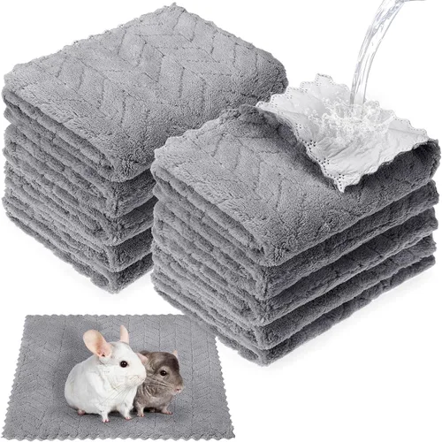 Vista 9 de VitalCozy 10 piezas de forro lavable para jaula de conejillo de indias, ropa de cama para ratas, control absorbente, almohadillas impermeables
