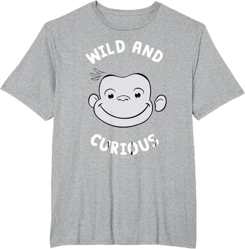 Vista 47 de Curious George Camiseta Big Face Wild and Curious Negro