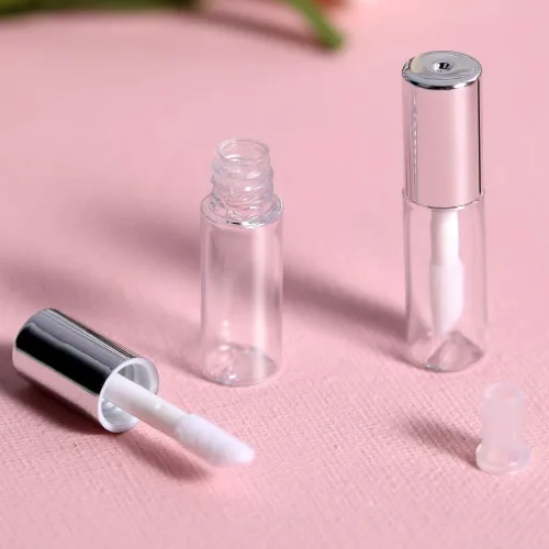 Vista 4 de Kit de tubos de brillo de labios, paquete de 45 tubos de brillo de labios vacíos de 0.04 onzas líquidas, contenedores de mini bálsamo reutilizables