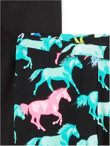 Vista 3 de Tienda Essentials - Leggings para niñas y niñas pequeñas (antes Spotted Zebra), paquete múltiple