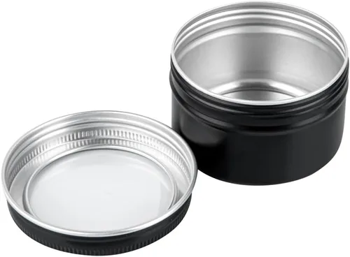 Vista 12 de Restaurantware -RW Base Cajas de almacenamiento de lata de 4 onzas, 100 cajas redondas de lata con tapas, tapas duraderas y transparentes