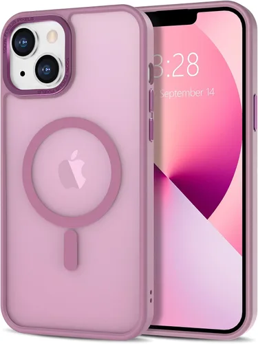 Vista 305 de Anuck - Funda magnética para iPhone 11 compatible con MagSafe, carcasa trasera mate translúcida dura, borde de TPU, delgada, resistente a impactos