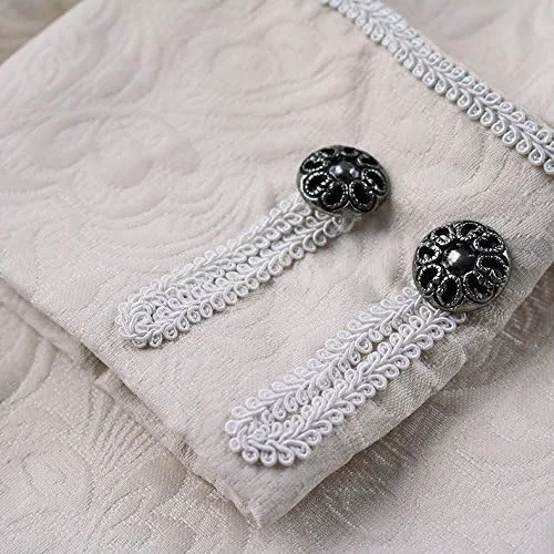 Vista 3 de Abrigo medieval Steampunk con cuello alto para hombre