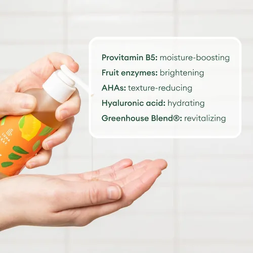 Vista 8 de Luma & Leaf Limpiador facial Brightening - Limpiador de gel exfoliante con vitamina C, enzima y ácido hialurónico, limpiador facial hidratante