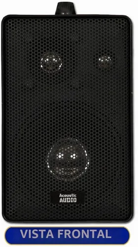 Vista 5 de Acoustic Audio 251B - Altavoces de 3 vías para interiores y exteriores, par negro de 400 vatios