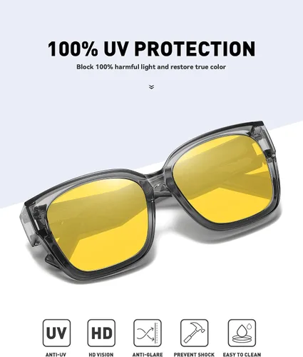 Vista 2 de MEETSUN Oversized Fit Over Glasses Sunglasses for Women Men Large Wrap Around Polarized Sunglasses for Driving UV Protection