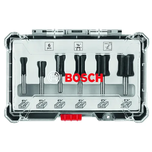 Vista 11 de Juego de brocas Bosch RBS006TES de 6 piezas con punta de carburo para perfilado y canteado