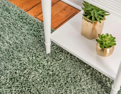 Vista 66 de Unique Loom Colección Davos Shag - Alfombra Lino