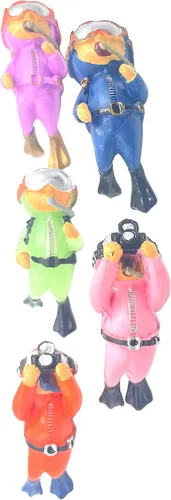 Vista 3 de 5 piezas de decoración flotante para pecera, lindo buceador acuario, decoración de pecera, acuario, accesorios de adorno para buzo