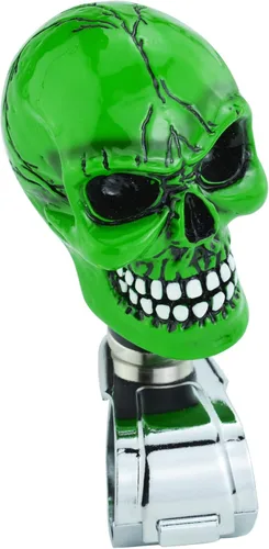 Vista 12 de Volante giratorio con diseño de calavera divertida perilla suicida para la mayoría de vehículos de transmisión automática manual (beige)