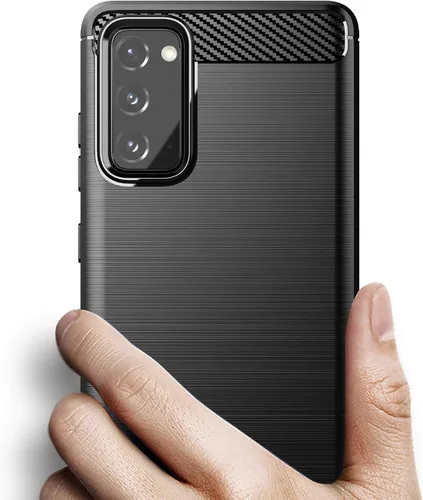 Vista 3 de Osophter Funda para Galaxy S20 FE, Samsung S20 FE 5G Funda de absorción de golpes Flexible TPU Caucho Protector para Samsung Galaxy S20 FE 5G (negro)