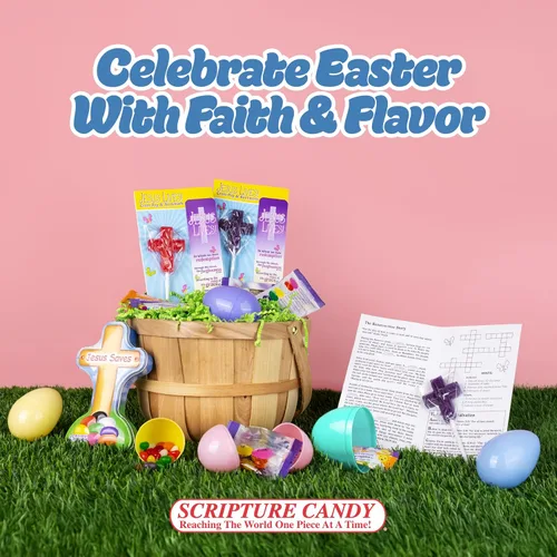 Vista 6 de Scripture Candy - Paletas con sabor a naranja con temática de cosecha, 50