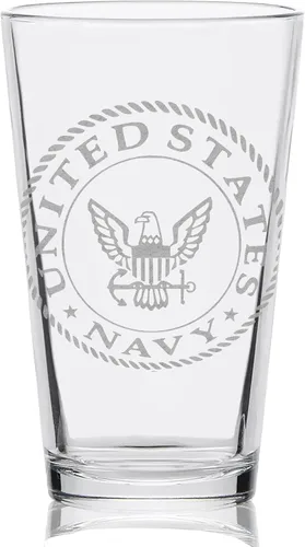 Vista 2 de LumEngrave Vaso de cerveza grabado de la Fuerza Aérea de los Estados Unidos Gran idea de regalo de bebida para veteranos militares patrióticos